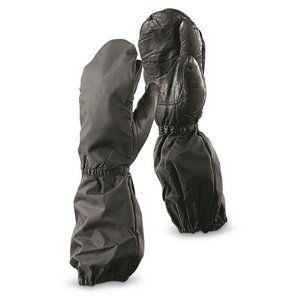 Black Swiss Army Military Surplus Trigger Finger Mittens Gloves